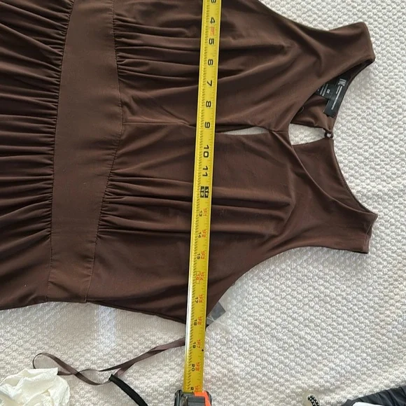 INC Brown Sleeveless Floor Length Dress Perfect for Summer - Picture 5 of 7